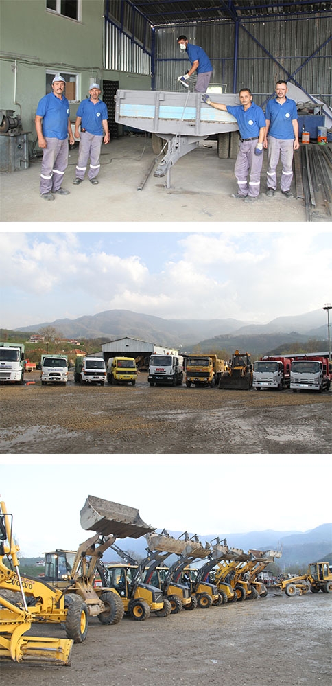 Akyazı Belediyesi Garaj Ve Bakım Atölyesinde Geniş Hizmet Alanı
